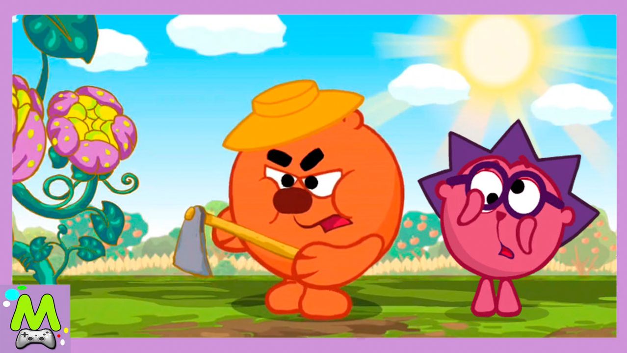 Смешарики Некультурный.Сражение Копатыча и Ежика с Сорняками.Кто Победит в Мультяшной Игре смотреть онлайн