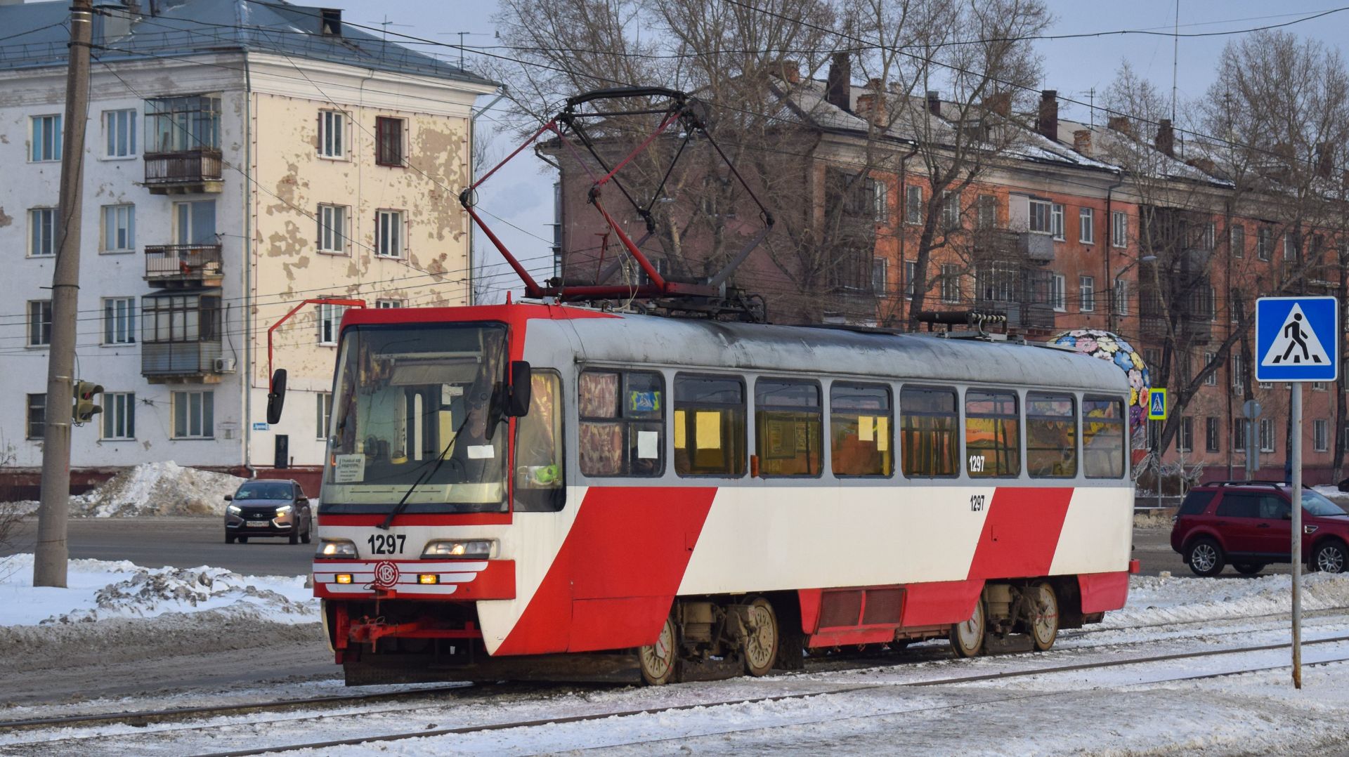 Трамвай Tatra TB4D КВР Барнаул-1296. Покатушки по Барнаулу. смотреть онлайн