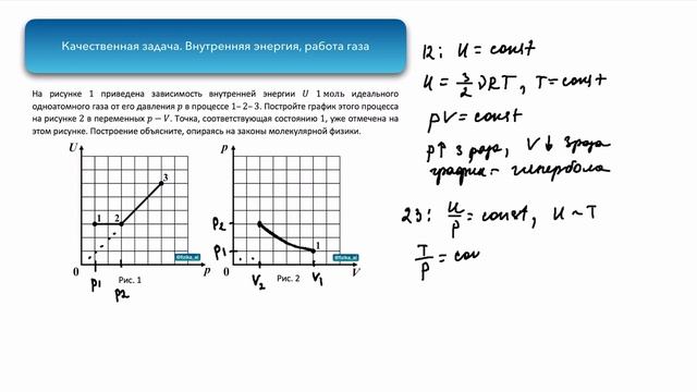 Качественная задача 4. Внутренняя энергия