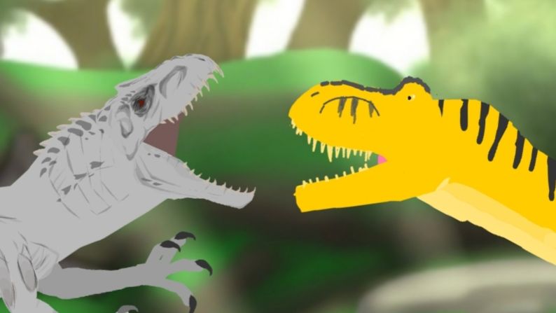 Эмбер vs Индоминус Рекс|Анимация (часть 2) смотреть онлайн