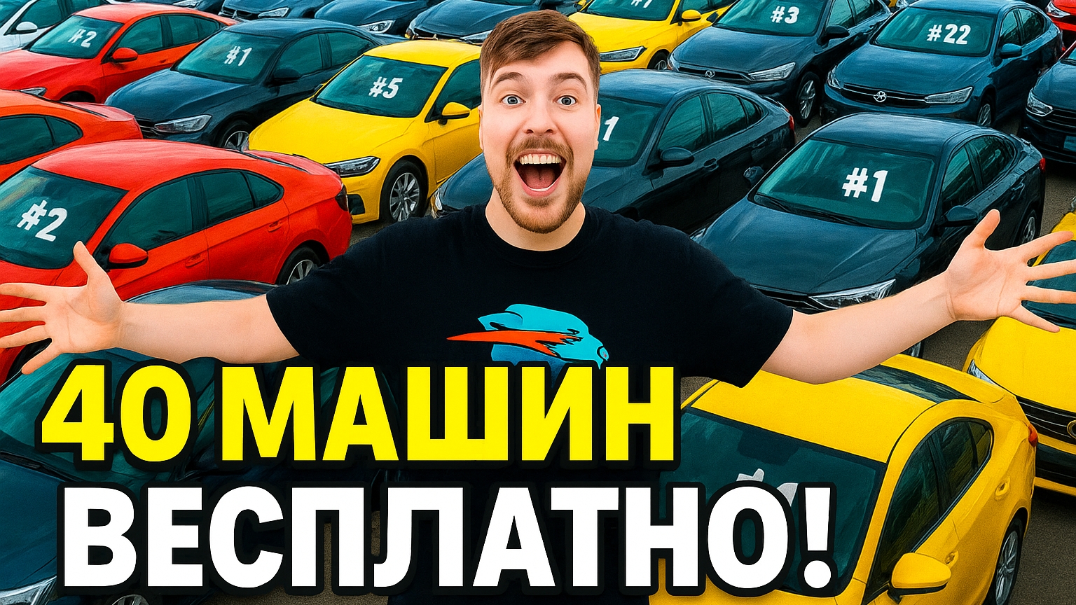 Я подарил 40 машин 40,000,000 подписчику! #MrBeast_Ha_Русском #челлендж #челленджи смотреть онлайн
