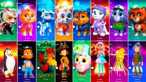 Мультики для Детей Щенячий Патруль КОТЫ Tiles Hop - СКАЙ, МАРШАЛЛ, ГОНЩИК, РОККИ, ЗУМА