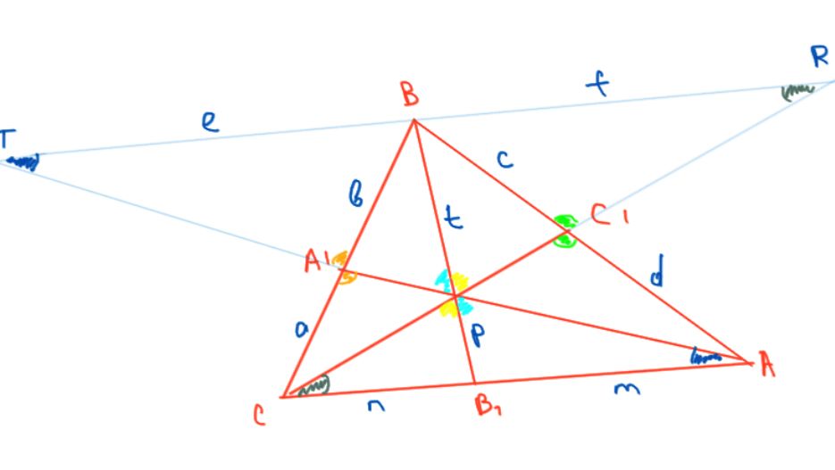 4 ОТНОШЕНИЯ ТЕОРЕМА ЧЕВЫ - ДОКАЗАТЕЛЬСТВО