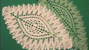 ОВАЛЬНАЯ САЛФЕТКА КРЮЧКОМ ДЛЯ НАЧИНАЮЩИХ ЛИСТ ПАПОРОТНИКА. ЧАСТЬ 1