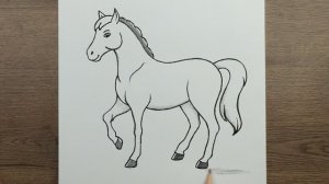Как нарисовать Лошадь карандашом шаг за шагом - Простой способ нарисовать лошадь