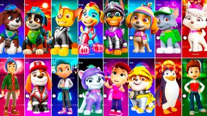 Мультики для Детей Щенячий Патруль Tiles Hop - ГОНЩИК, СКАЙ, РОККИ, СВИТТИ