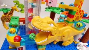 СТРОИМ ГОРКУ ДЛЯ ШАРИКОВ С ДИНОЗАВРАМИ КАТАЕМ ШАРИКИ АСМР ВИДЕО ДЕТЕЙ КАНАЛ ИГРАЛКИ-ЗАЛИПАЛКИ