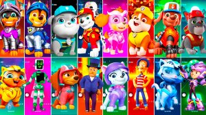 Мультики для Детей Щенячий Патруль Tiles Hop - ГОНЩИК, МАРШАЛЛ, СКАЙ, КРЕПЫШ, ЗУМА