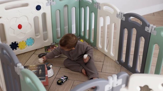 Манеж большой игровой детский UNIX Kids Simple смотреть онлайн