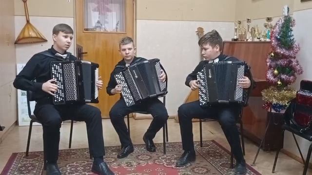 Трио баянистов:Козырь Ярослав,Лопырев Матвей,Волков Максим:М.Товпеко 