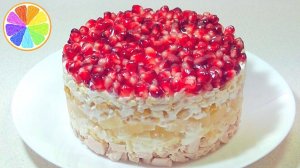 Салат с фруктами и курицей.