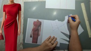 Моделирование. Платье для праздника или на выход. Выкройка № 1899.