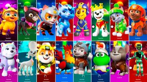 Мультики для Детей Щенячий Патруль КОТЫ Tiles Hop - ЛЕО, ГОНЩИК, МАРШАЛЛ, РОККИ, ЗУМА