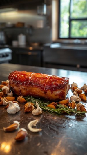 Грудинка в специях с чесноком!