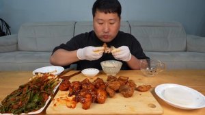 1,5 КГ ЖАРЕНОЙ КУРИЦЫ ДЛЯ МЕНЯ ОДНОГО: КОРЕЙСКИЙ МУКБАНГ ASMR