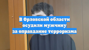 В Орловской области осудили мужчину за оправдание терроризма