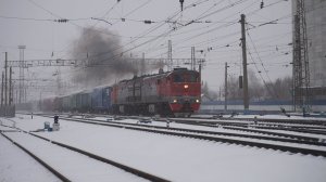 Тепловоз 2ТЭ10М-3544. Полетел на Бийск. Звук 5Д49.