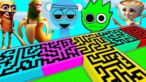 ЛАБИРИНТ С ВЫЖИВАНИЕМ ВСЕХ СПРУНКОВ И МЕМОМ БРЕЙНРОТ В МАЙНКРАФТ