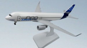 Модель самолета Airbus A320neo Заводской - 18 см (с шасси)