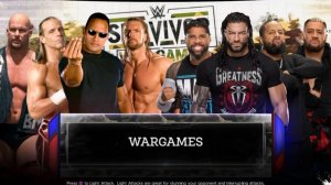 WWE 2K24 Wargames The Rock HHH HBK Stone Cold vs Roman Reigns Jey Uso Jimmy Uso Solo Sikoa