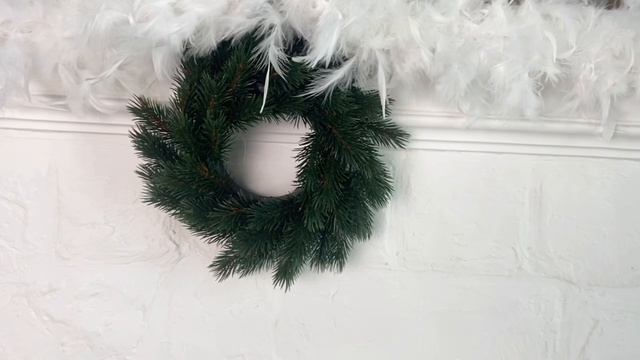 Хвойный венок ФАНСИ, зелёный, хвоя - литая 100%, зелёный, 24 см, 1154855