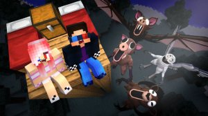 🌲ВЫЖИВАНИЕ СО ВСЕМИ МОНСТРАМИ 99 НОЧЕЙ В ЛЕСУ В МАЙНКРАФТ! ШЕДИ ЛЕСКА И НУБИК MINECRAFT