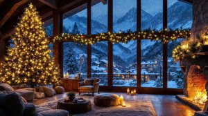 🔥🎄 Уютная рождественская атмосфера в теплой, уютной деревенской хижине