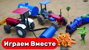 МУЛЬТИКИ ПРО ФЕРМУ С СУПЕРГЕРОЯМИ 🐄 ХАЛК ПОМОГАЕТ НА ФЕРМЕ ДЛЯ ДЕТЕЙ С МАШИНКАМИ
