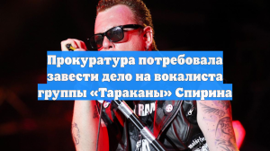 Прокуратура потребовала завести дело на вокалиста группы «Тараканы» Спирина