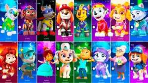 Мультики для Детей Щенячий Патруль Tiles Hop - РОККИ, ЗУМА, ГОНЩИК, МАРШАЛЛ, СКАЙ, ЭВЕРЕСТ