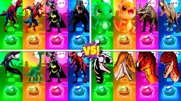 Динозавры МЕГАМИКС 249-252 уровни - Мультики про Динозавров | МУЛЬТФИЛЬМЫ ДИНОЗАВРЫ в Tiles Hop