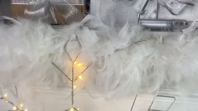 Светящееся украшение СЕРЕБРЯНАЯ СНЕЖИНКА, металл, 65 теплых белых микро LED-огня, 41 см, LS-25320