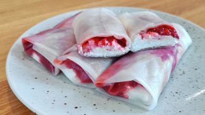 ПОЛЕЗНЫЙ ДИЕТИЧЕСКИЙ ДЕСЕРТ – роллы с творогом и клубникой в рисовой бумаге