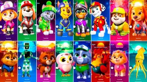 Мультики для Детей Щенячий Патруль Tiles Hop - СКАЙ, РОККИ, ГОНЩИК, МАРШАЛЛ, КРЕПЫШ