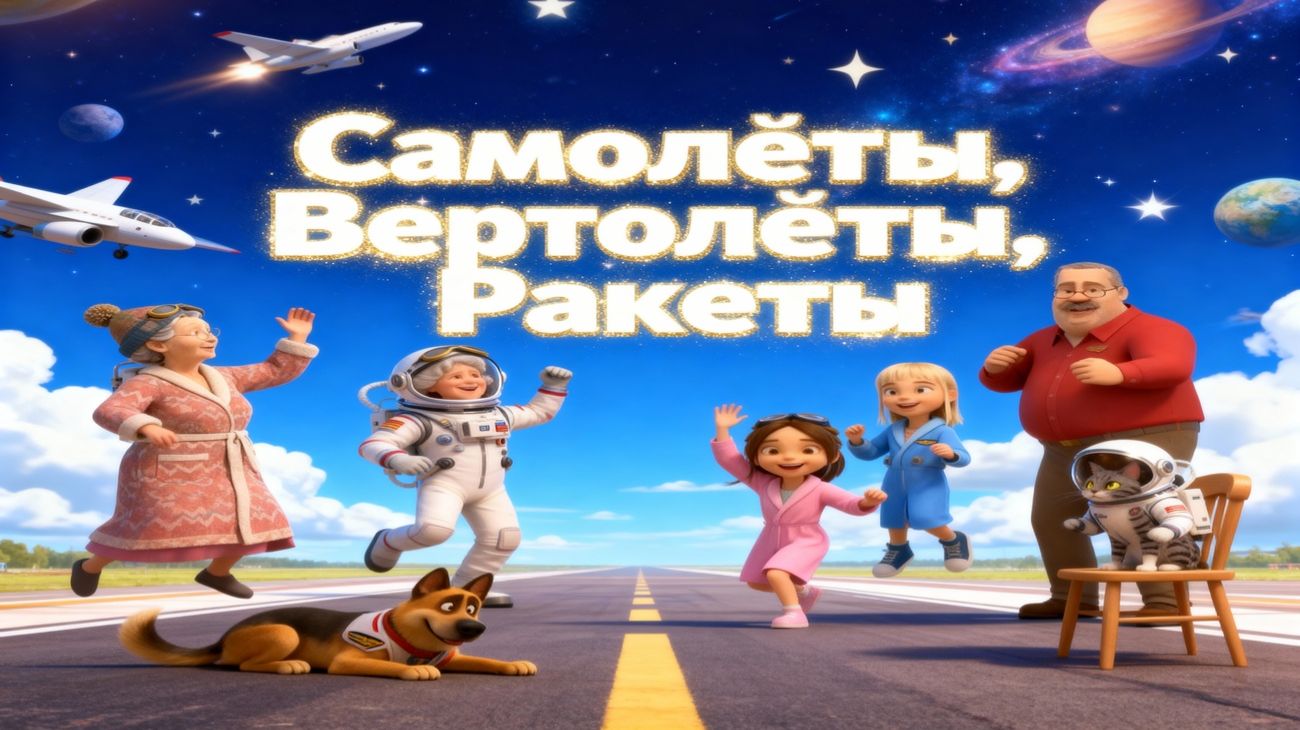 Воздушный транспорт для детей | Самолёты, Вертолёты, Ракеты | Развивающий мультфильм о том смотреть онлайн