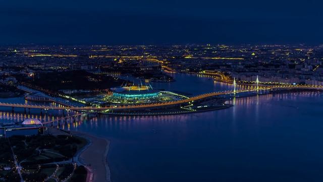Панорама Санкт-Петербурга с Лахта центра [Timelapse Full HD] смотреть онлайн