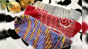 Носочное подключение 🧦🧶Три готовые работы❄️