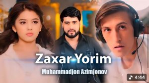 Muhammadjon Azimjonov - Zaxar Yorim (Video Klip)