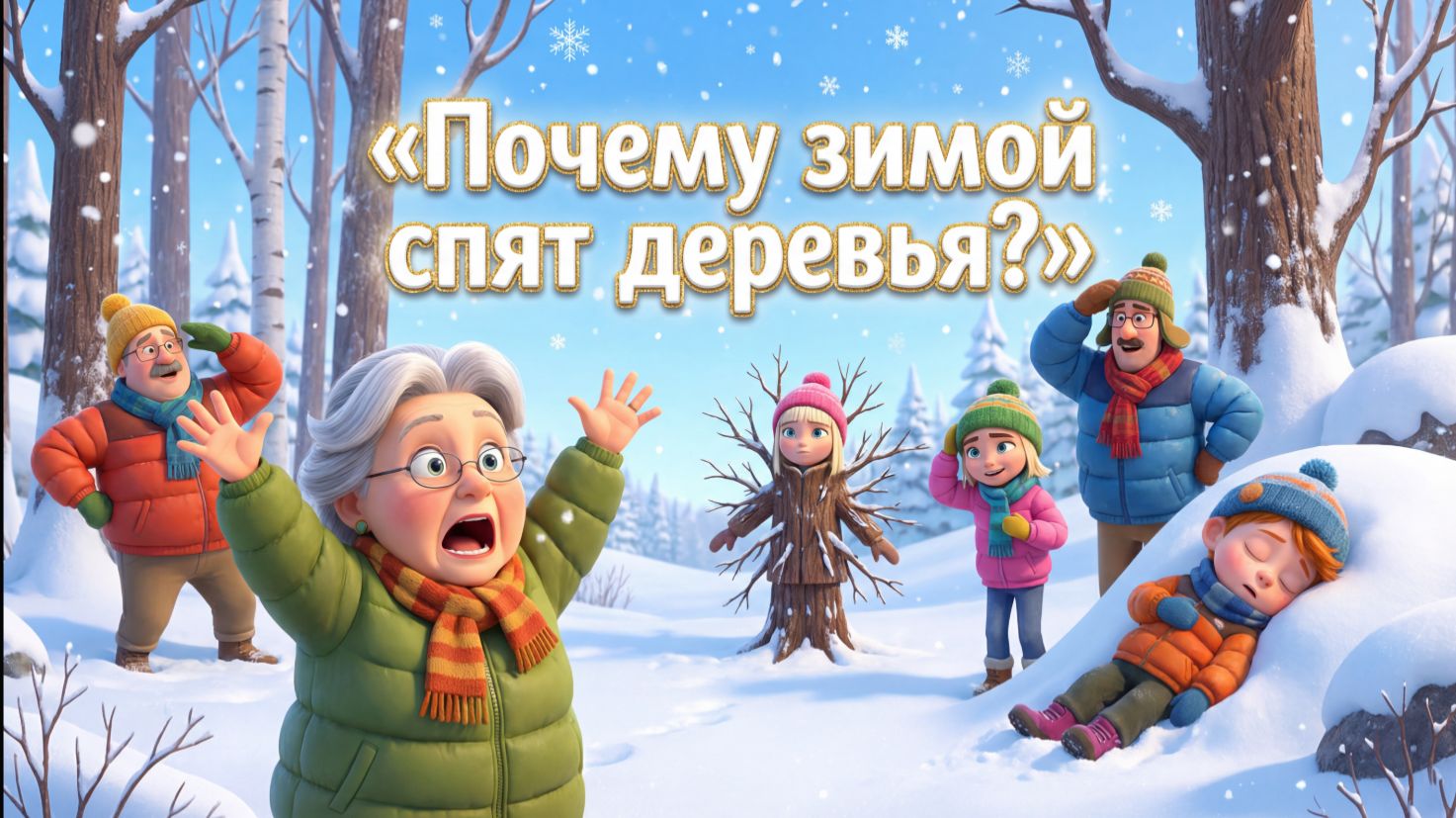 Почему зимой спят деревья? 🌲 Зимний лес, животные и волшебная история для детей | мультфильм смотреть онлайн