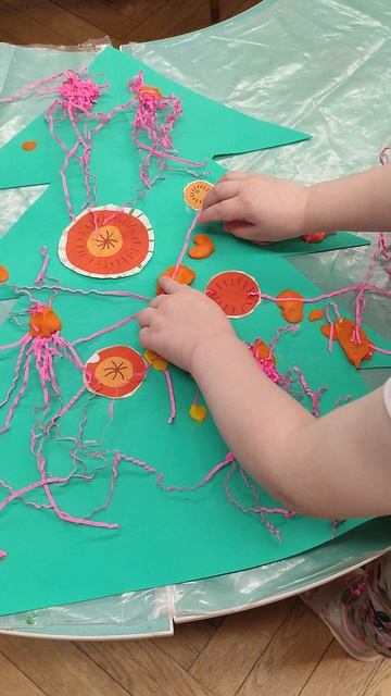 Ёлка, аппликация, поделка, для детей 2-4 лет.mp4