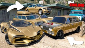 Угнал кучу золотых чит тачек у мажора в GTA 5! Битва воров в ГТА 5 Онлайн!