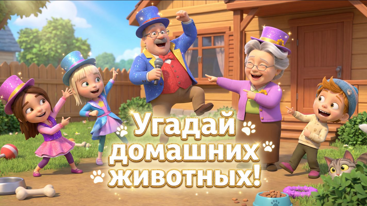 Угадай Домашних Животных! 🐶🐱 Развивающая Игра для Детей | Звуки и Картинки | Учим животных 1–7 лет смотреть онлайн