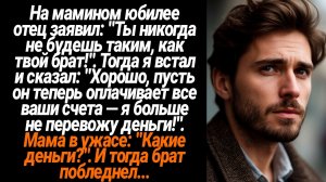 Жизненные Истории/Празднуя мамин юбилей, отец заявил:«Ты никогда не будешь таким, как брат»