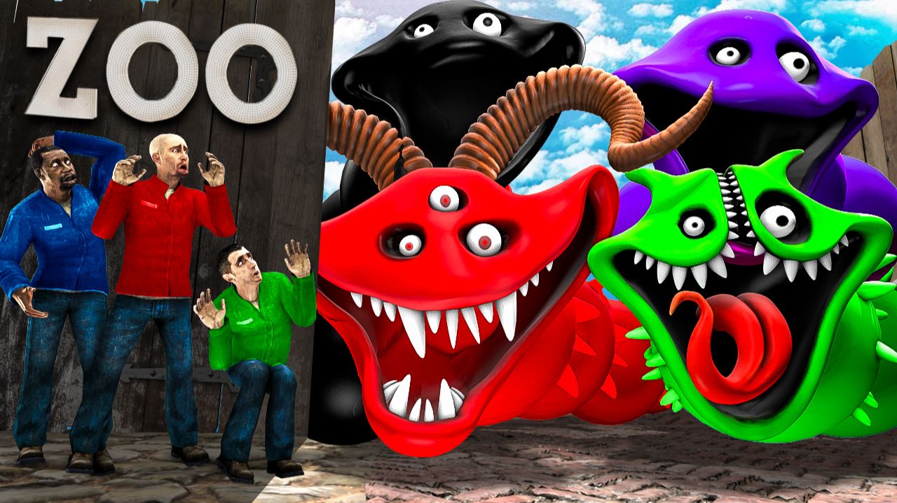 НАШЛИ ГОЛОДНЫХ ЧЕРВЕЙ В ЗООПАРКЕ В Garry`s Mod смотреть онлайн