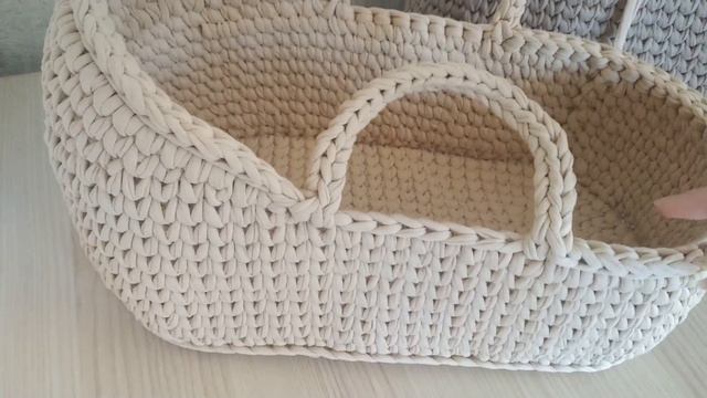 Размер крючка при вязание люльки из трикотажной пряжи