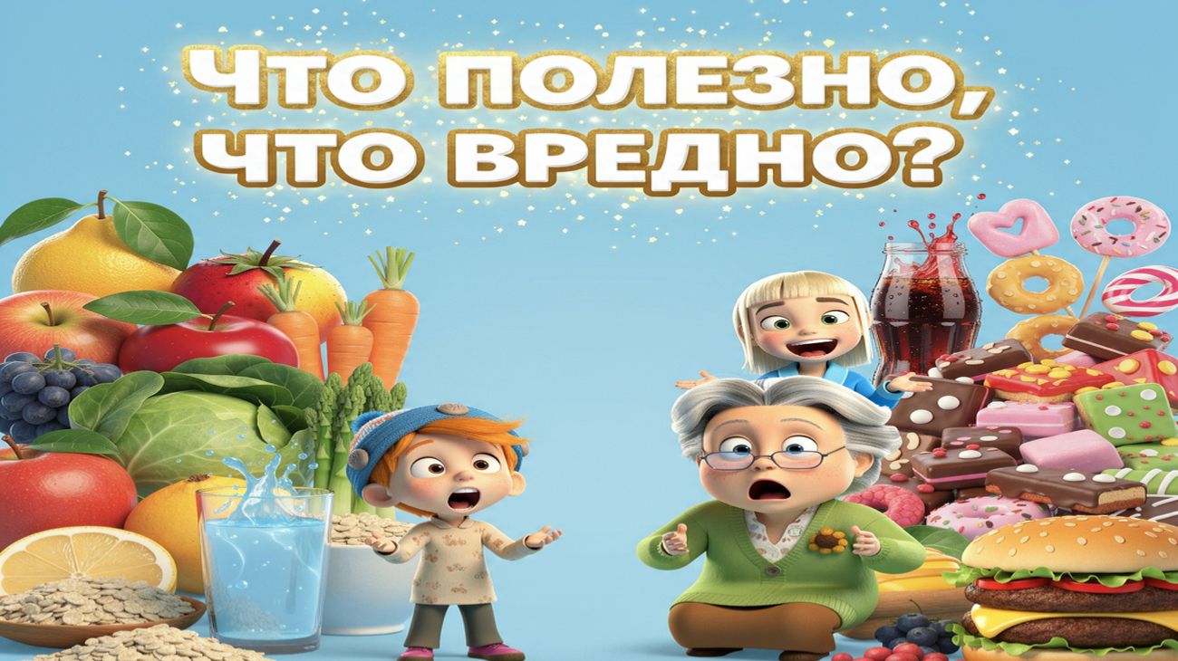 Что Полезно, Что Вредно? 🍎 Обучающая Игра для Детей | Полезные Продукты vs Вредные | Развивающее смотреть онлайн