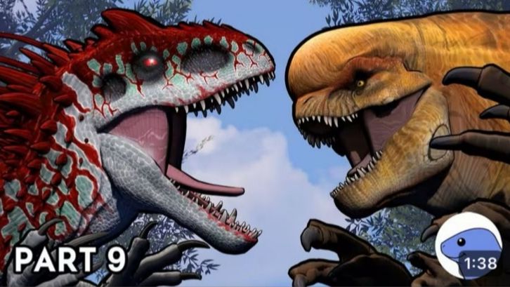 Дистортус Рекс vs Индоминус Рекс (лвл 40) | Анимация (часть 9) смотреть онлайн