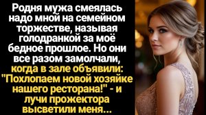 ИСТОРИИ ИЗ ЖИЗНИ/Родня мужа смеялась надо мной на семейном торжестве, называя голодранкой за моё бед
