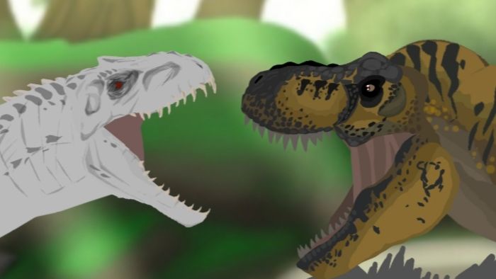 Эмбер vs Индоминус Рекс | Анимация (часть 2) смотреть онлайн