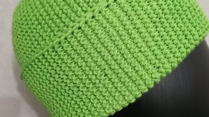 Шапка бини с отворотом